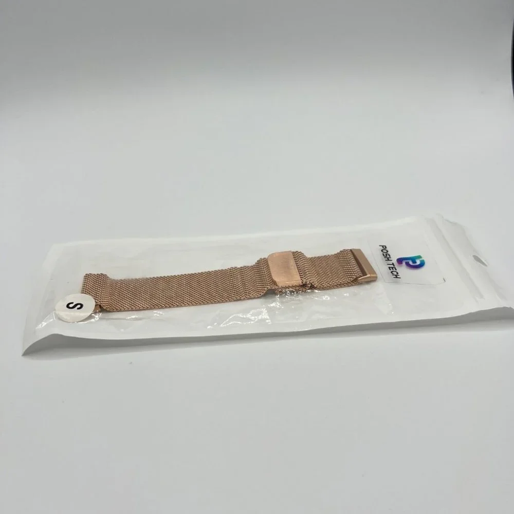 THE POSH TECH Mesh Replacement Band For Fitbit in Rose Gold Size S MSRP $20 NWT